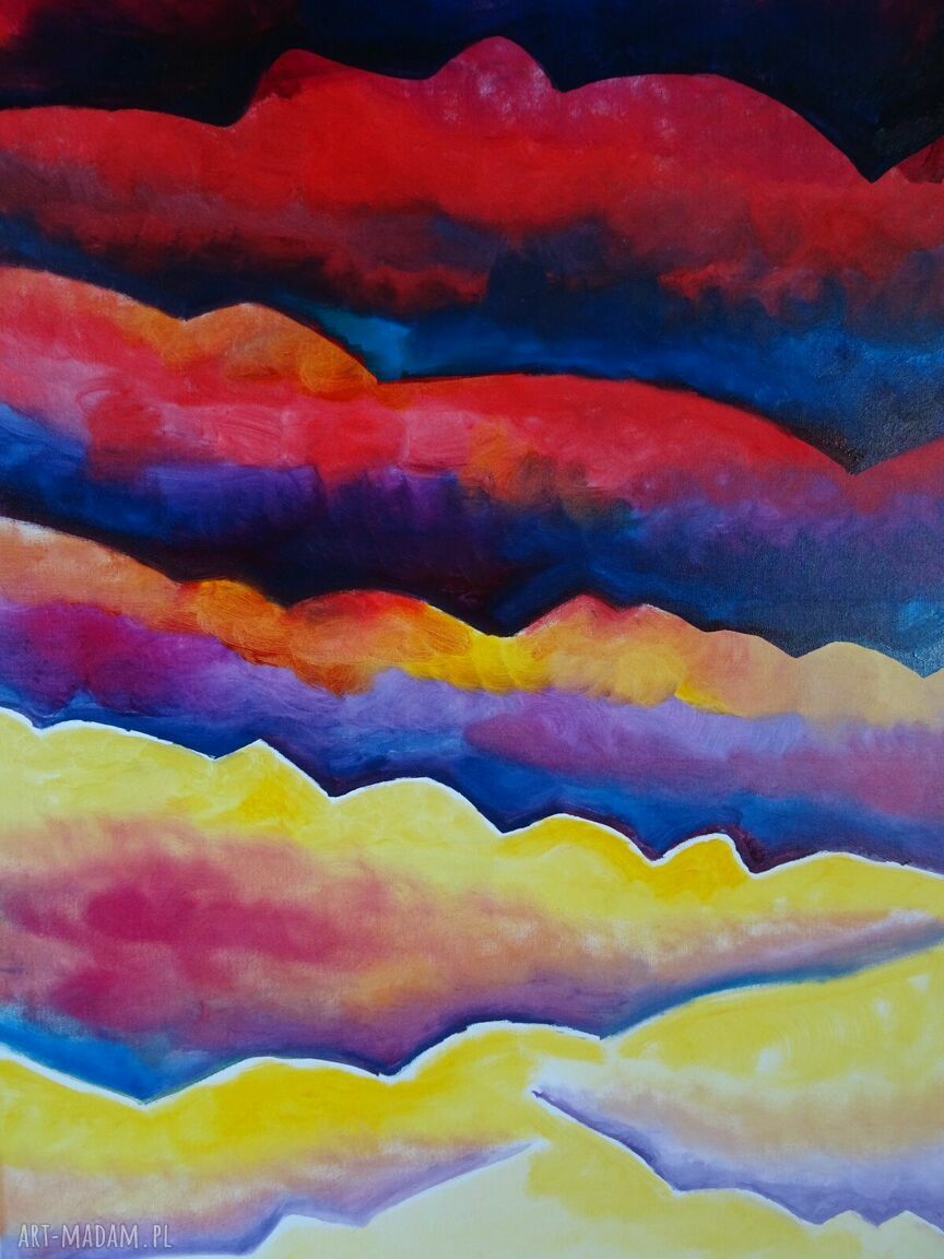 Obraz olejny Góry Bieszczady 100x70 cm na blejtramie - limitowana edycja