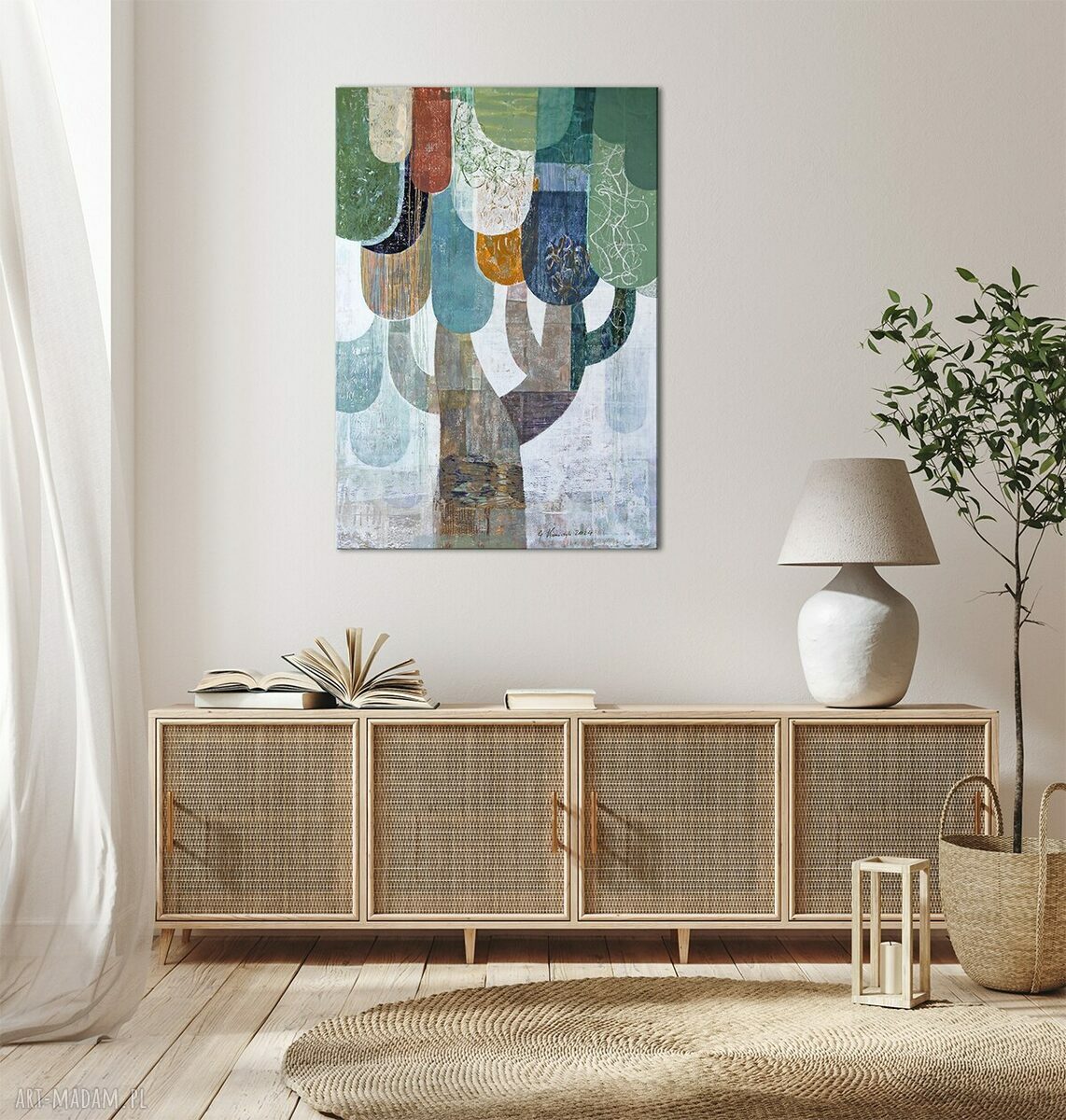 Drzewo dobrych wibracji - obraz akrylowy na płótnie 100x70 cm