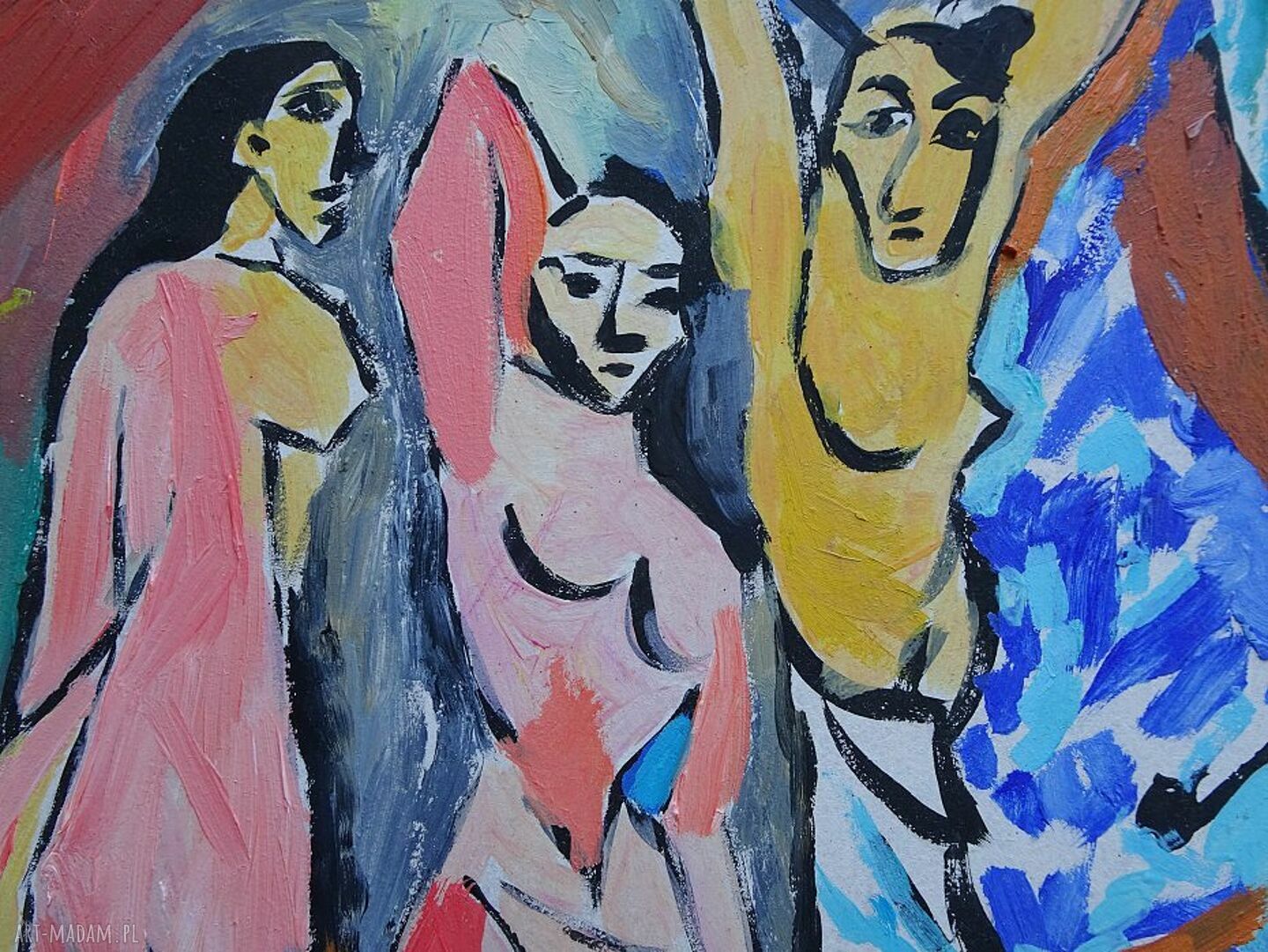 Obraz Pablo Picasso „Panny z Awinion” na zamówienie do salonu ręcznie inspirowany