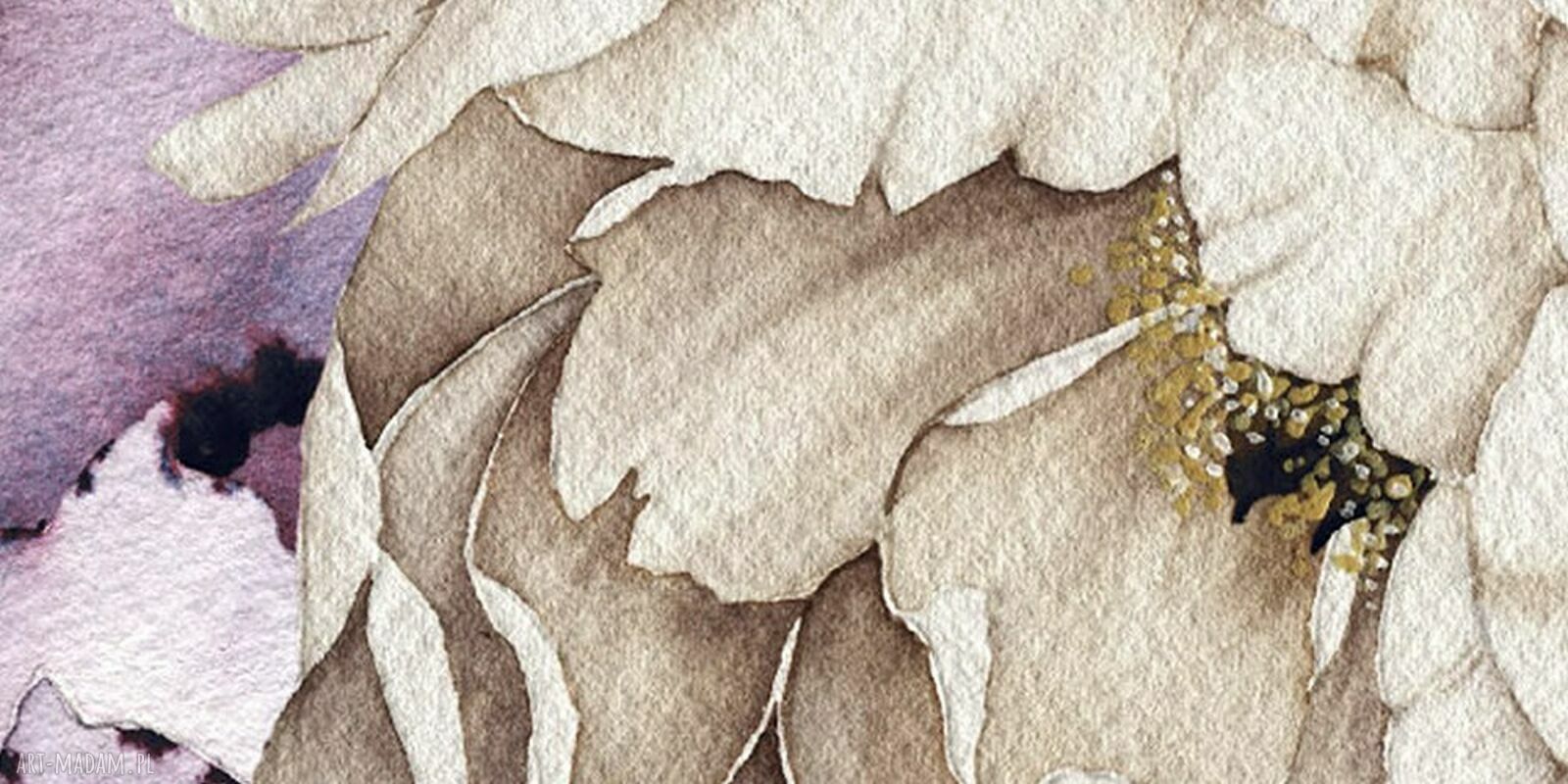 Obraz na płótnie z piwoniami - fioletowe i różowe kwiaty 120x80 cm