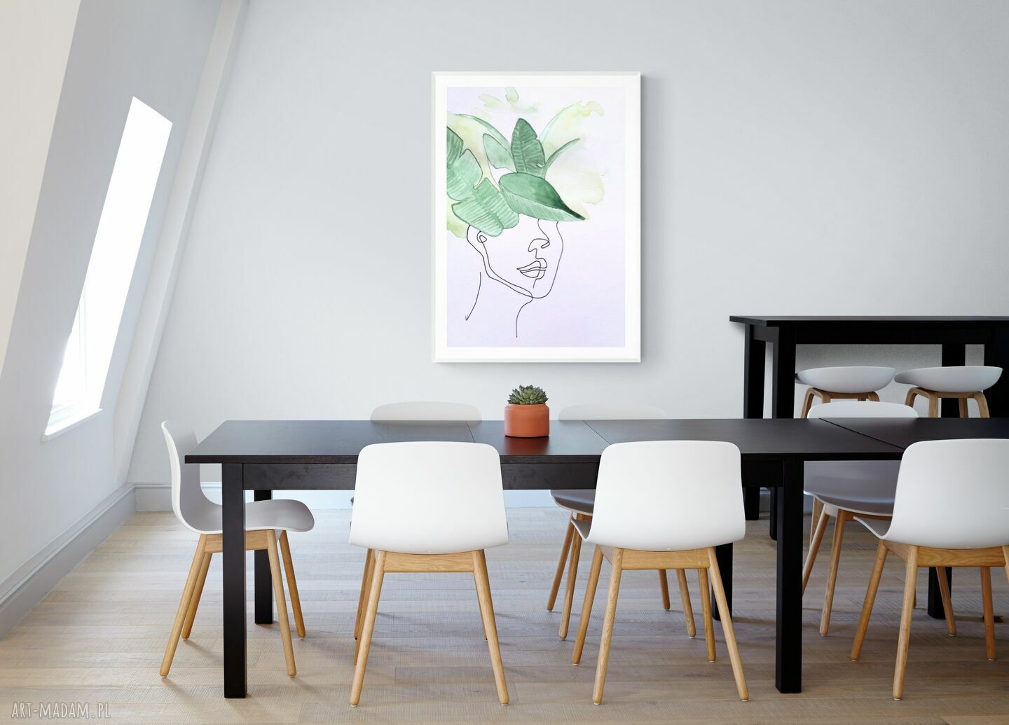 Plakat 40x60 „Głowa pełna marzeń” - portretowa grafika do Twojego wnętrza