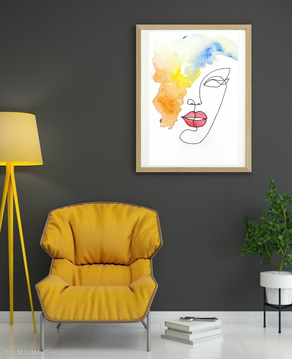 Plakat „Myśli Kolorowe” 70 x 100 cm - ciepła kolorystyka na Twojej ścianie