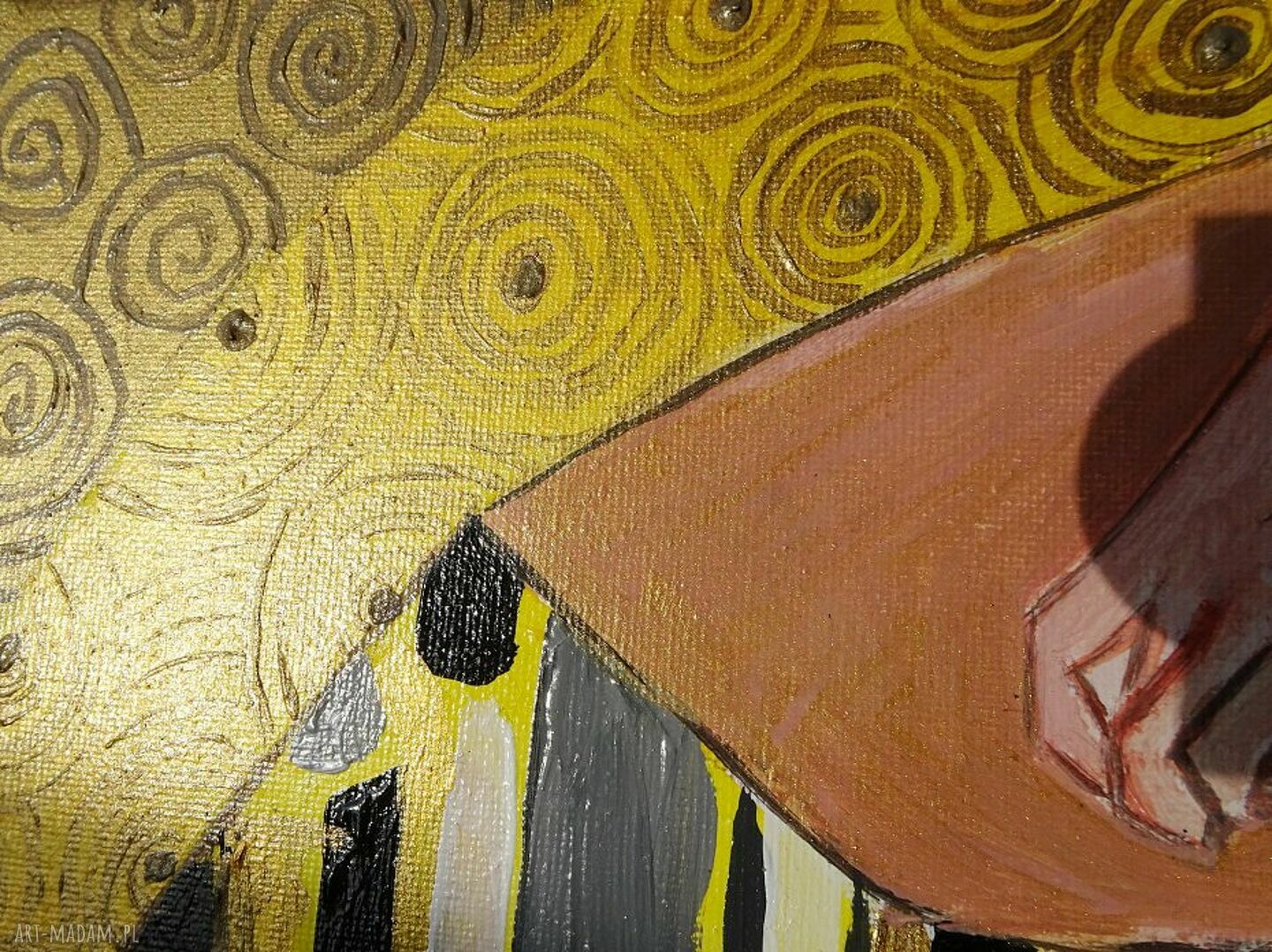 Obraz Pocałunek Gustaw Klimt 30x40 cm akryl na płótnie
