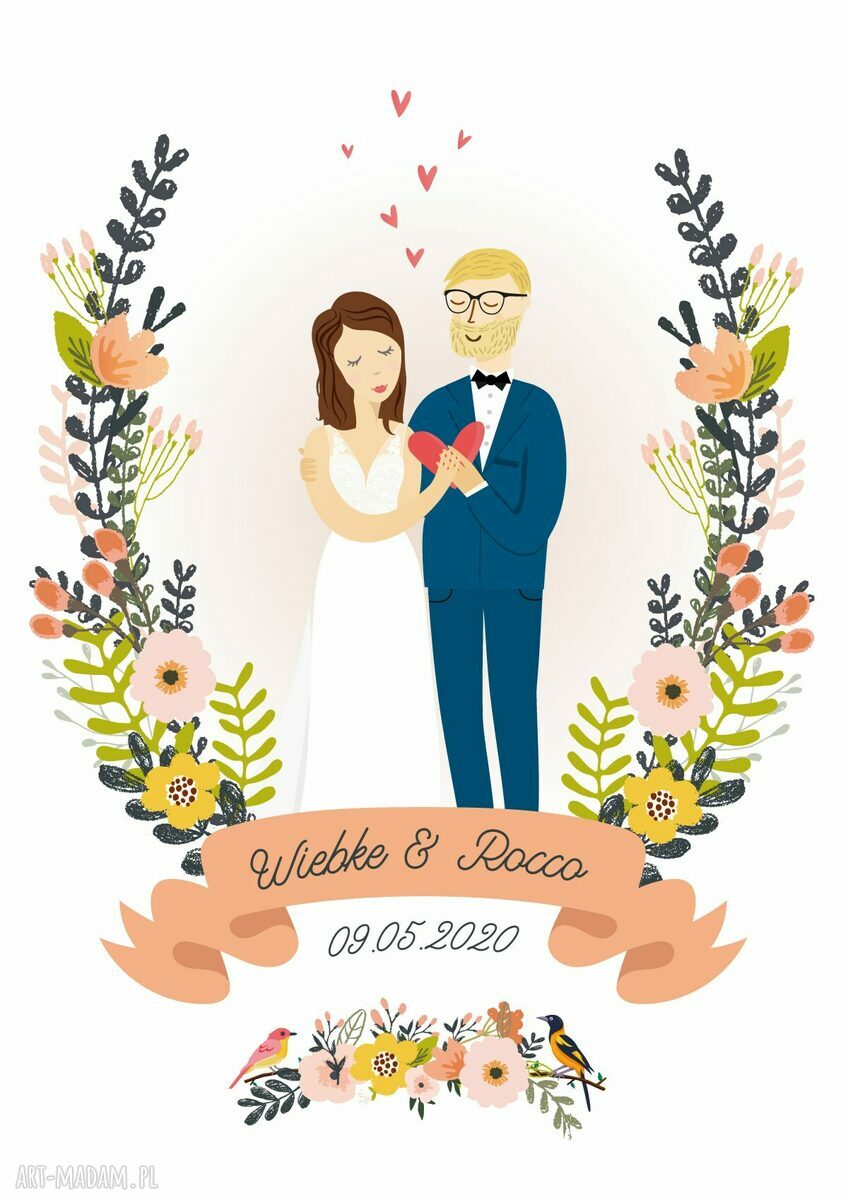 Obraz portret pary młodej 30x40 obraz na płotnie