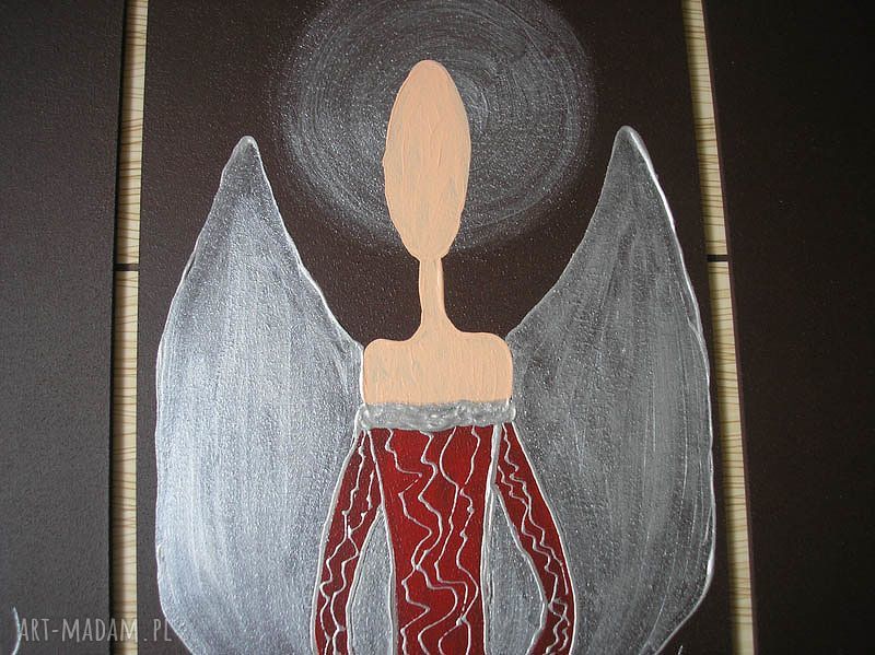 Obraz ręcznie malowany „Anioły Szczęścia i Dobrobytu” 90x70 cm