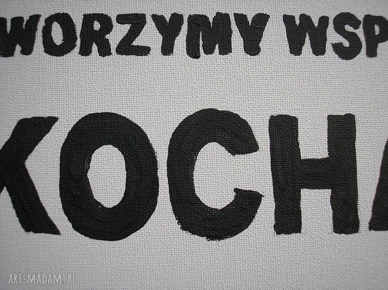 OBRAZ RĘCZNIE MALOWANY - CYTAT 02 - 70x50cm