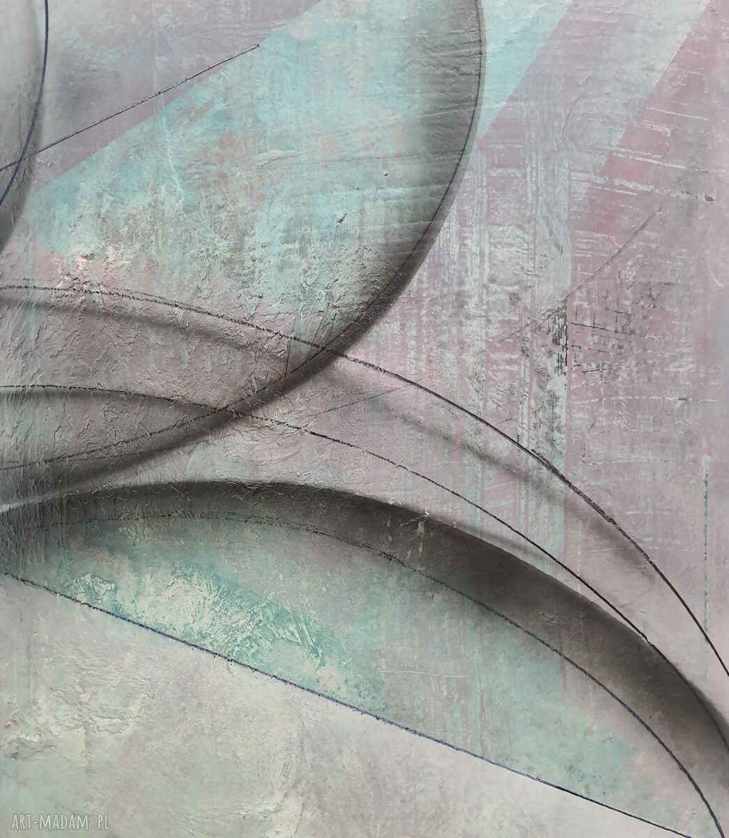 Ręcznie malowany dyptyk 2x60x80 cm - geometryczna kompozycja barw