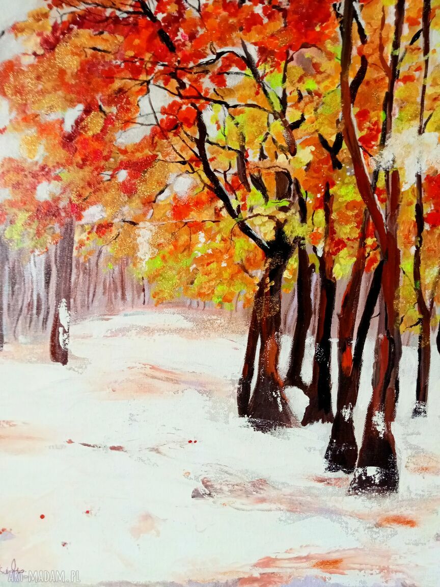 Obraz ręcznie malowany na płótnie "Somewhere in Heaven" 40 x 50 cm - gotowy do powieszenia