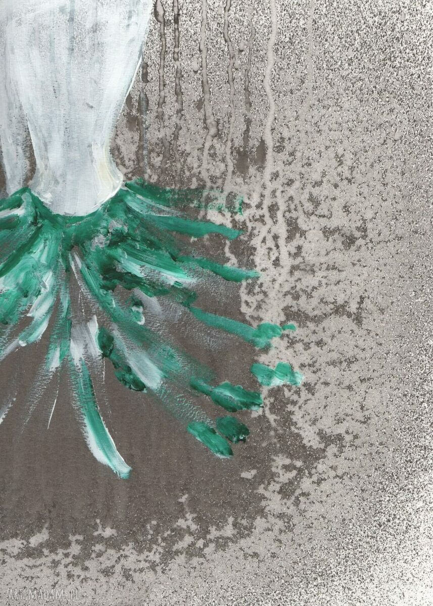 Obraz ręcznie malowany 50x70 cm nowoczesna abstrakcja w akwareli i akrylu