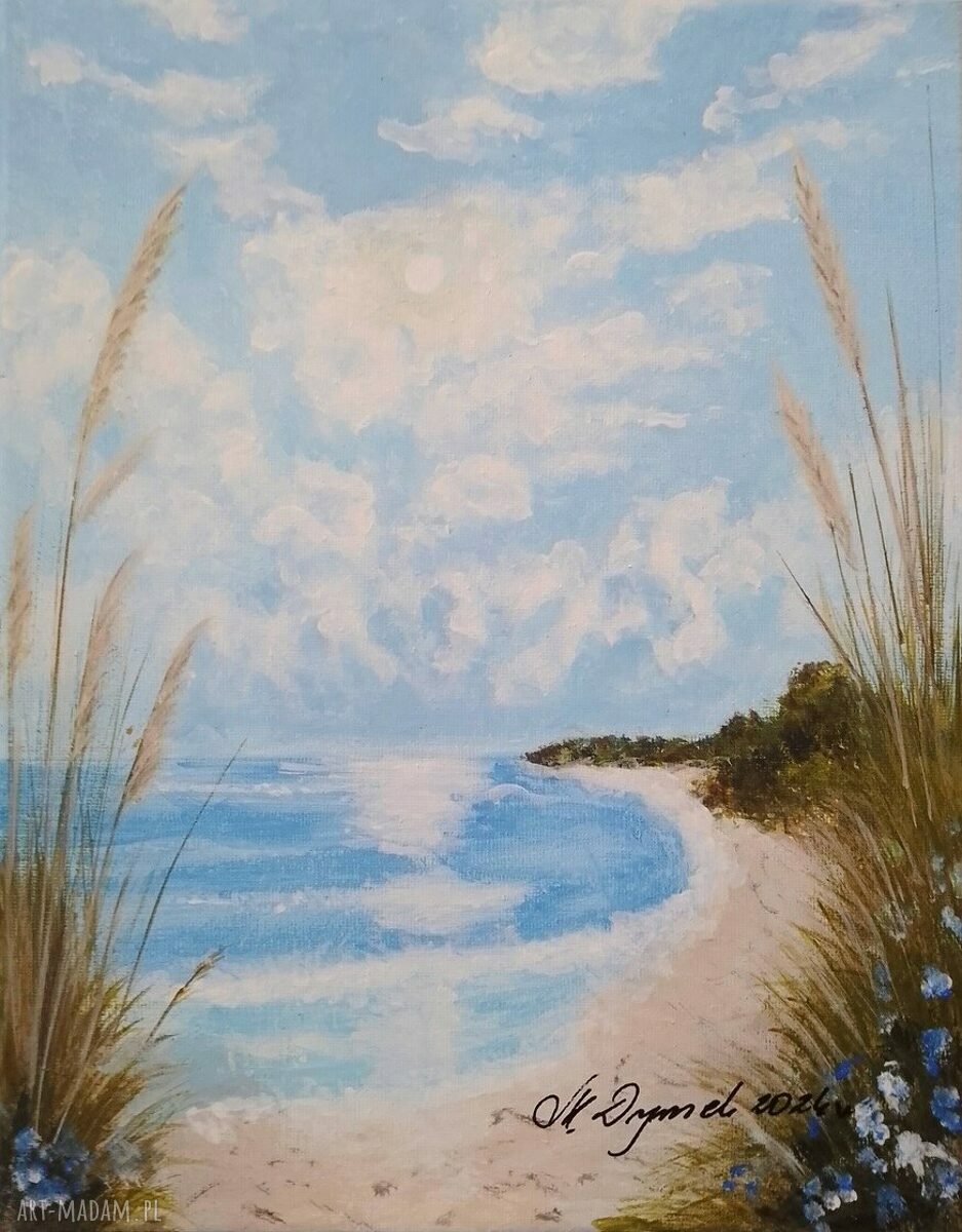 Obraz ręcznie malowany akrylowy „Gdzie szumią knieje” 30x24 cm
