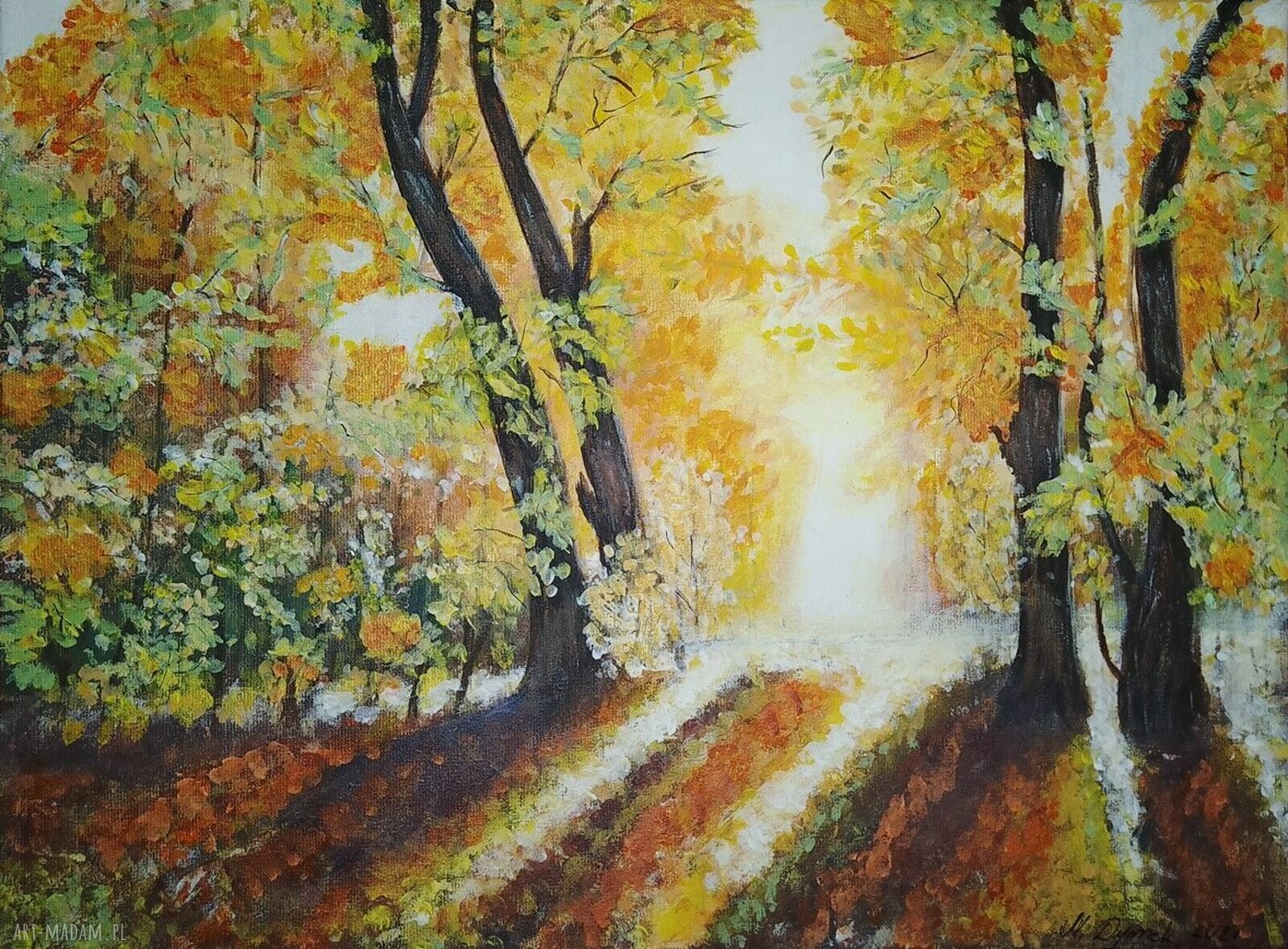 Słońca Blask - ręcznie malowany obraz akrylowy 30x40 cm
