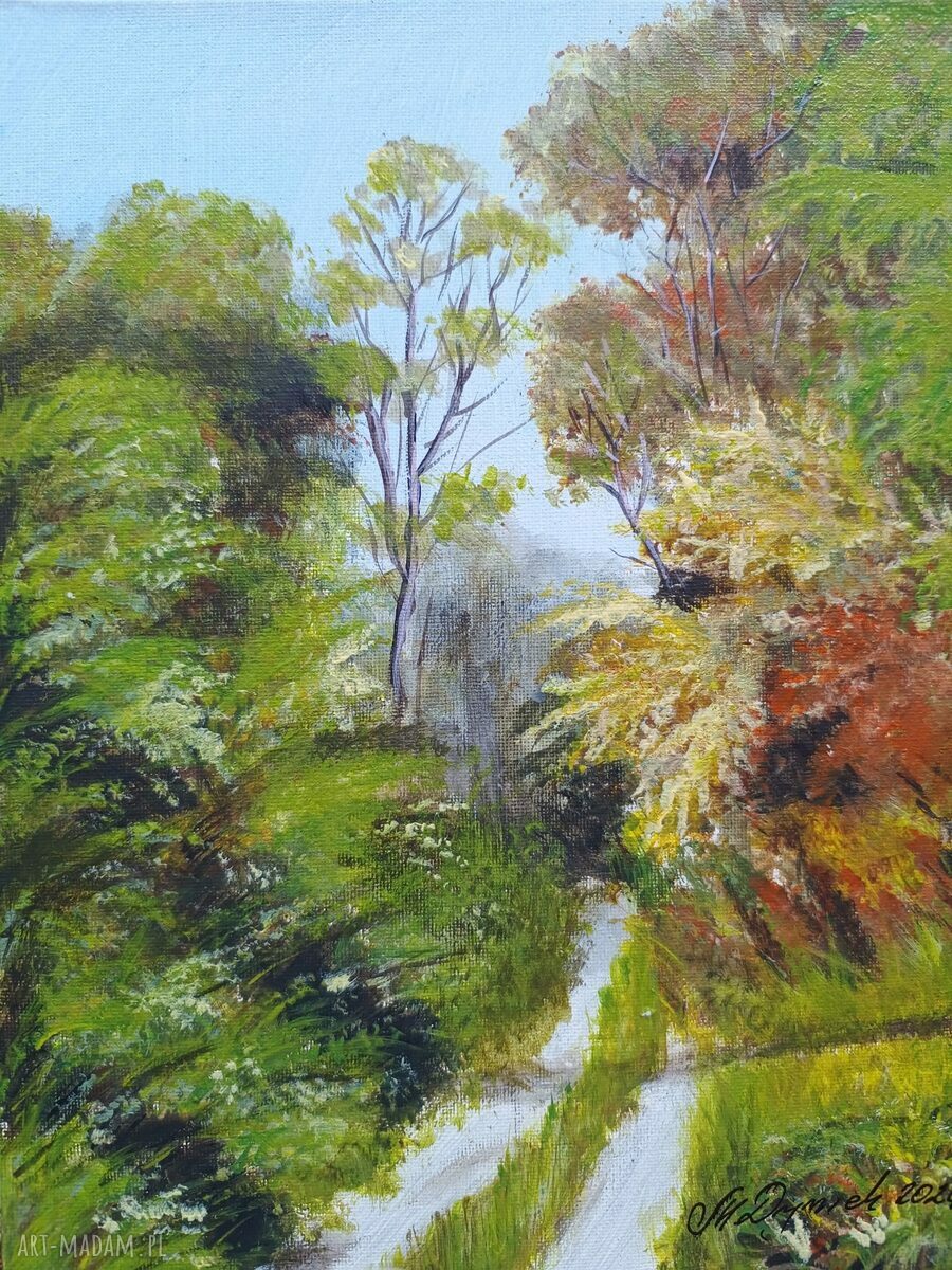 Obraz ręcznie malowany akrylowy 'Taniec Barw' 30x24 cm