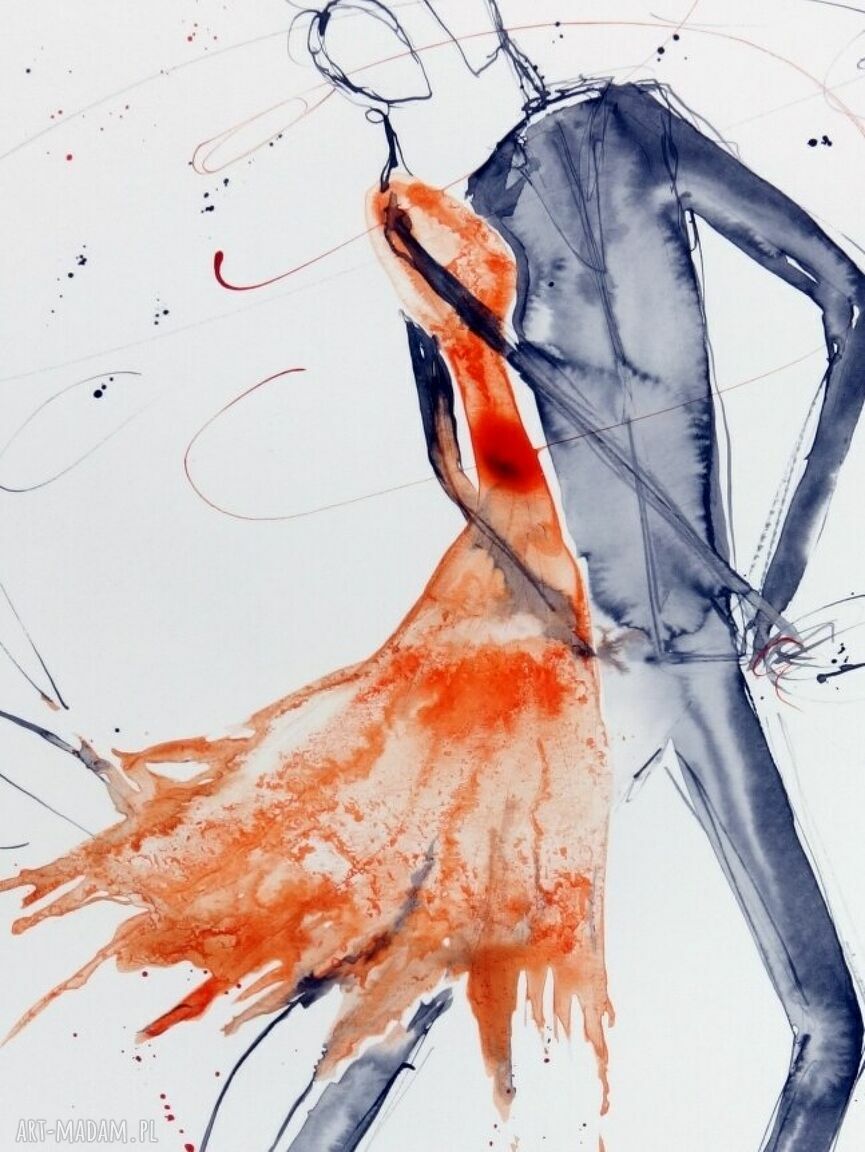 Ręcznie malowany obraz 50x70 cm ZAM - abstrakcja do salonu i sypialni