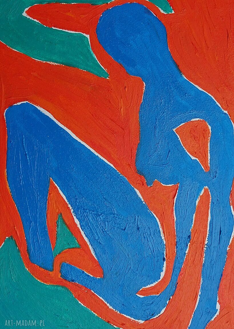 Obraz olejny fowizm w stylu Henri Matisse „Taniec” (A4) ręcznie malowany
