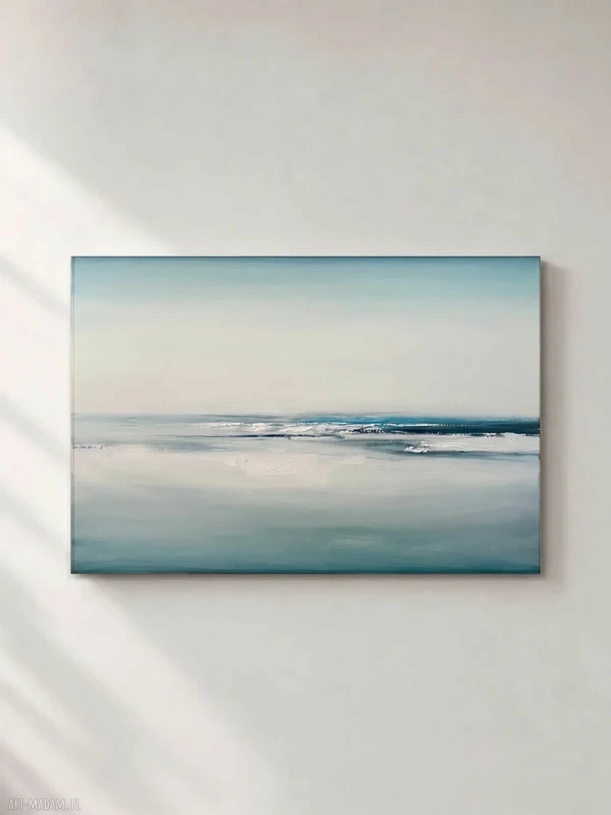 Ręcznie malowany obraz morza 60x90 cm - abstrakcyjny pejzaż