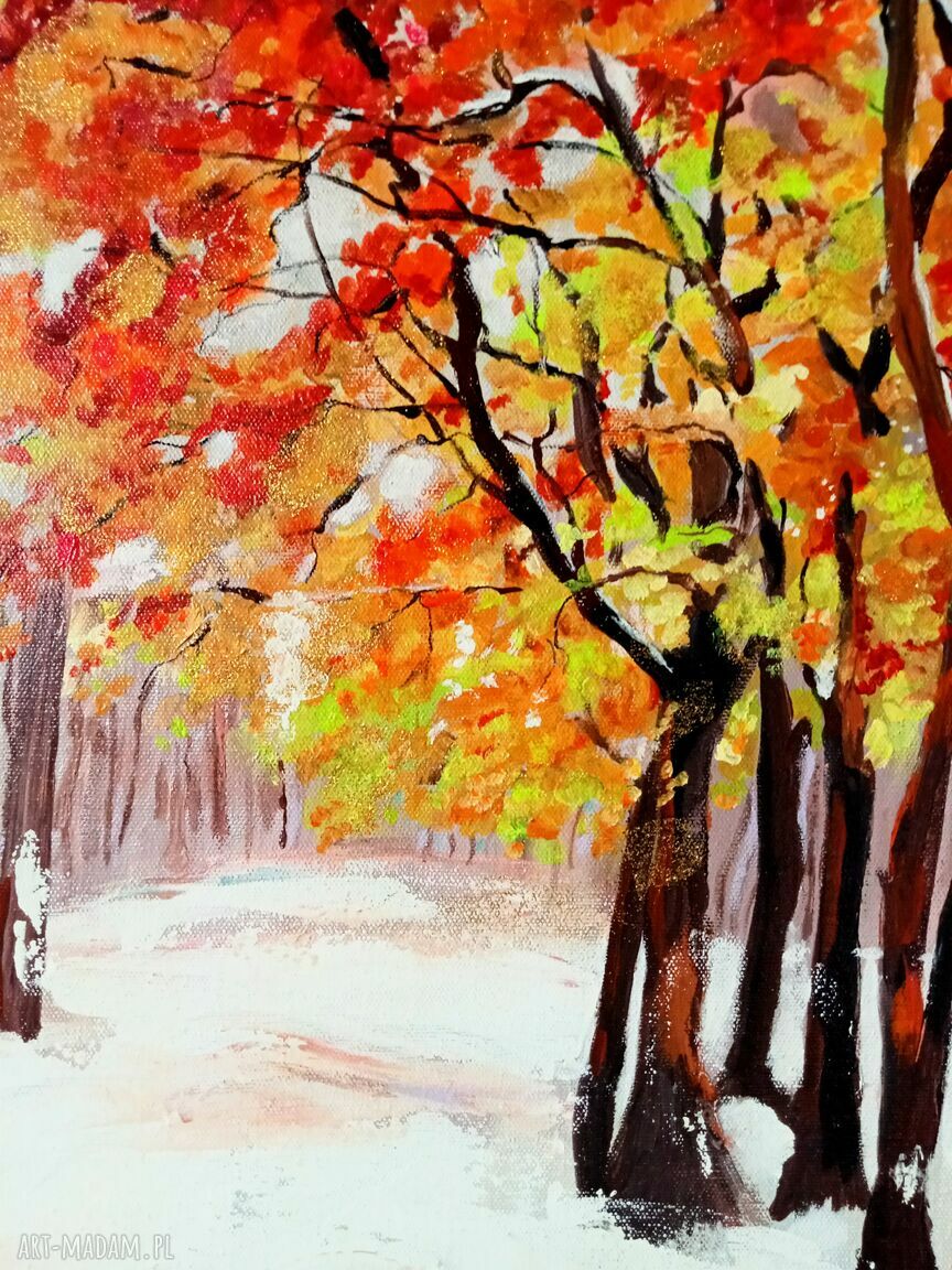 Obraz ręcznie malowany na płótnie "Somewhere in Heaven" 40 x 50 cm - gotowy do powieszenia