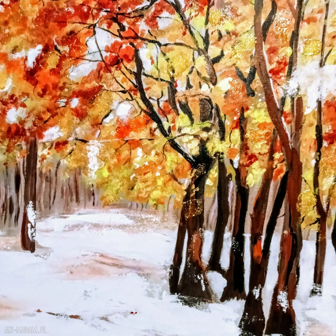 Obraz ręcznie malowany na płótnie "Somewhere in Heaven" 40 x 50 cm - gotowy do powieszenia