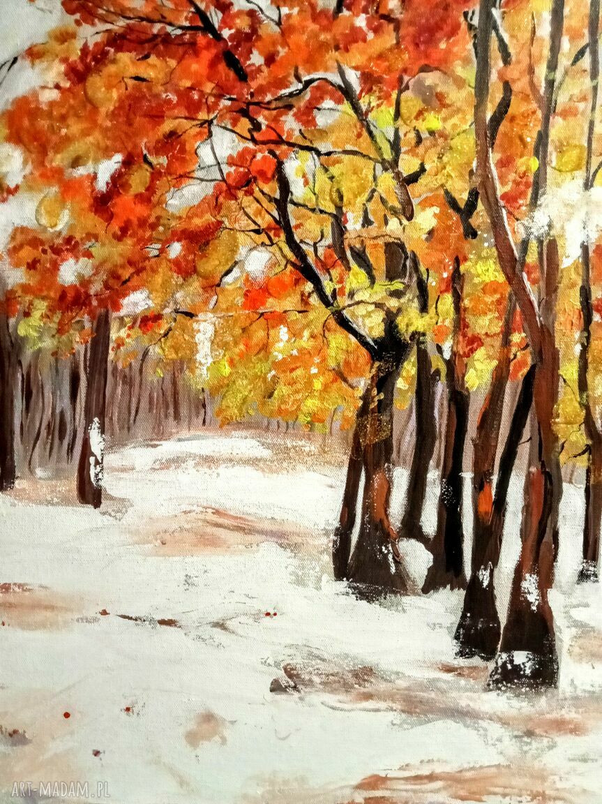 Obraz ręcznie malowany na płótnie "Somewhere in Heaven" 40 x 50 cm - gotowy do powieszenia