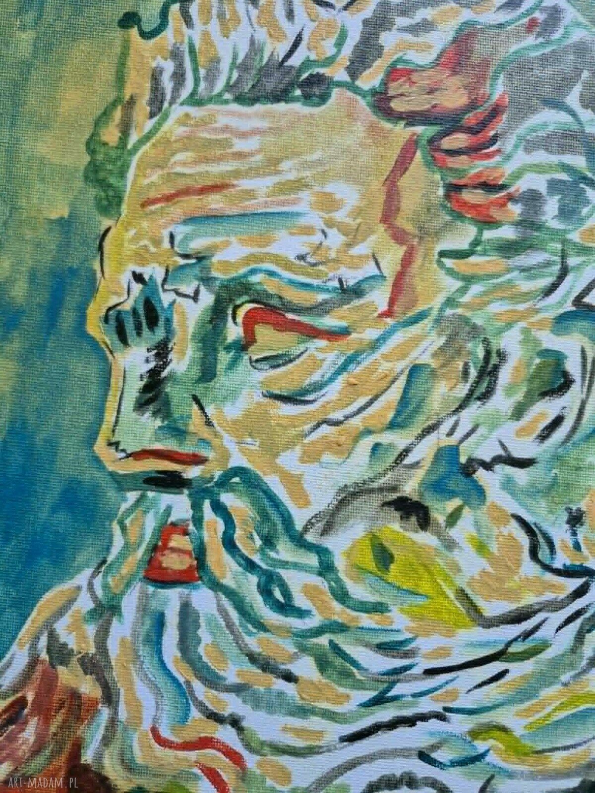 Obraz "Stara Dusza" - olejny fowizm do salonu (30/40 cm), sygnowany, edycja limitowana