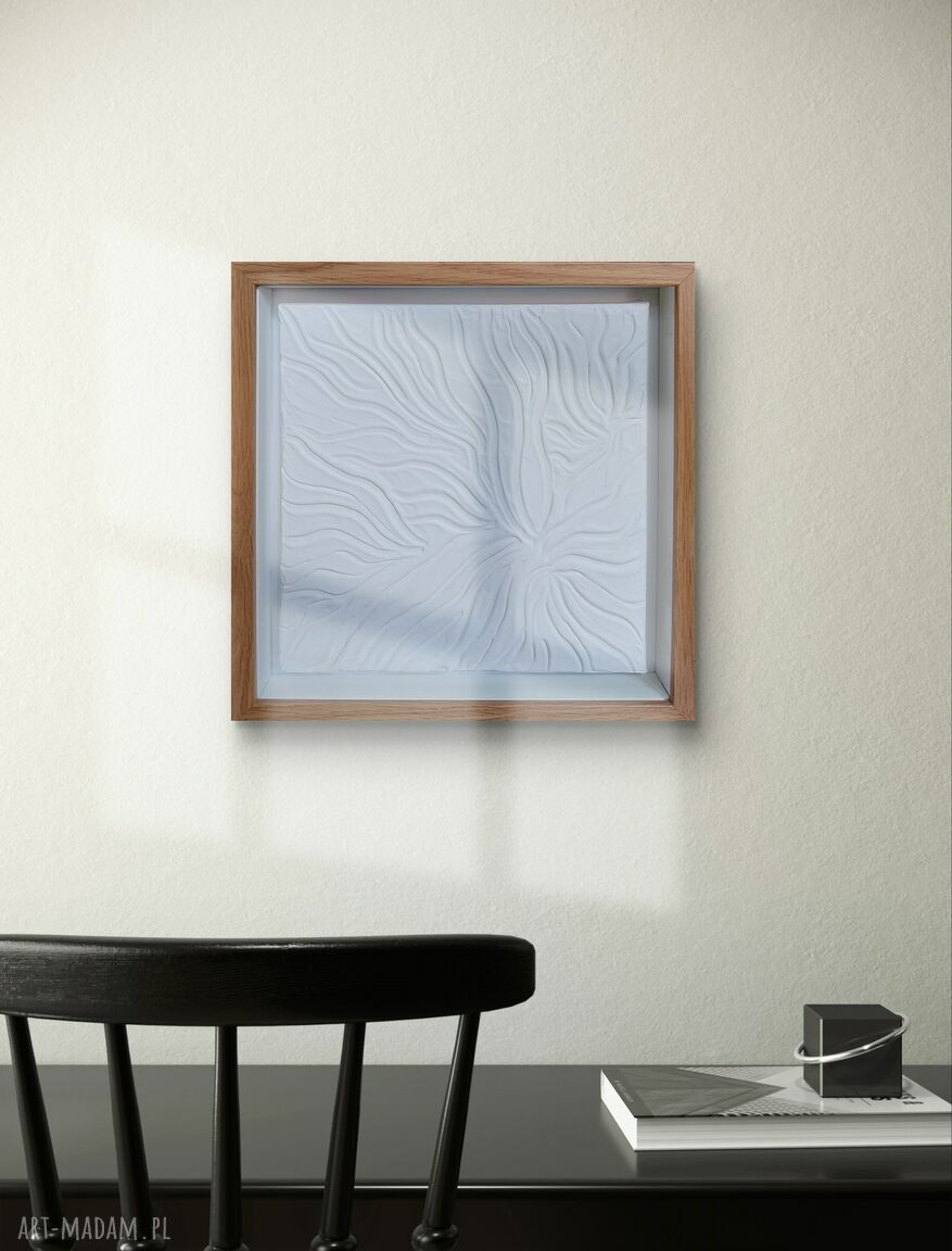 Obraz strukturalny w ramce 3D 30x30 cm - minimalistyczny prezent