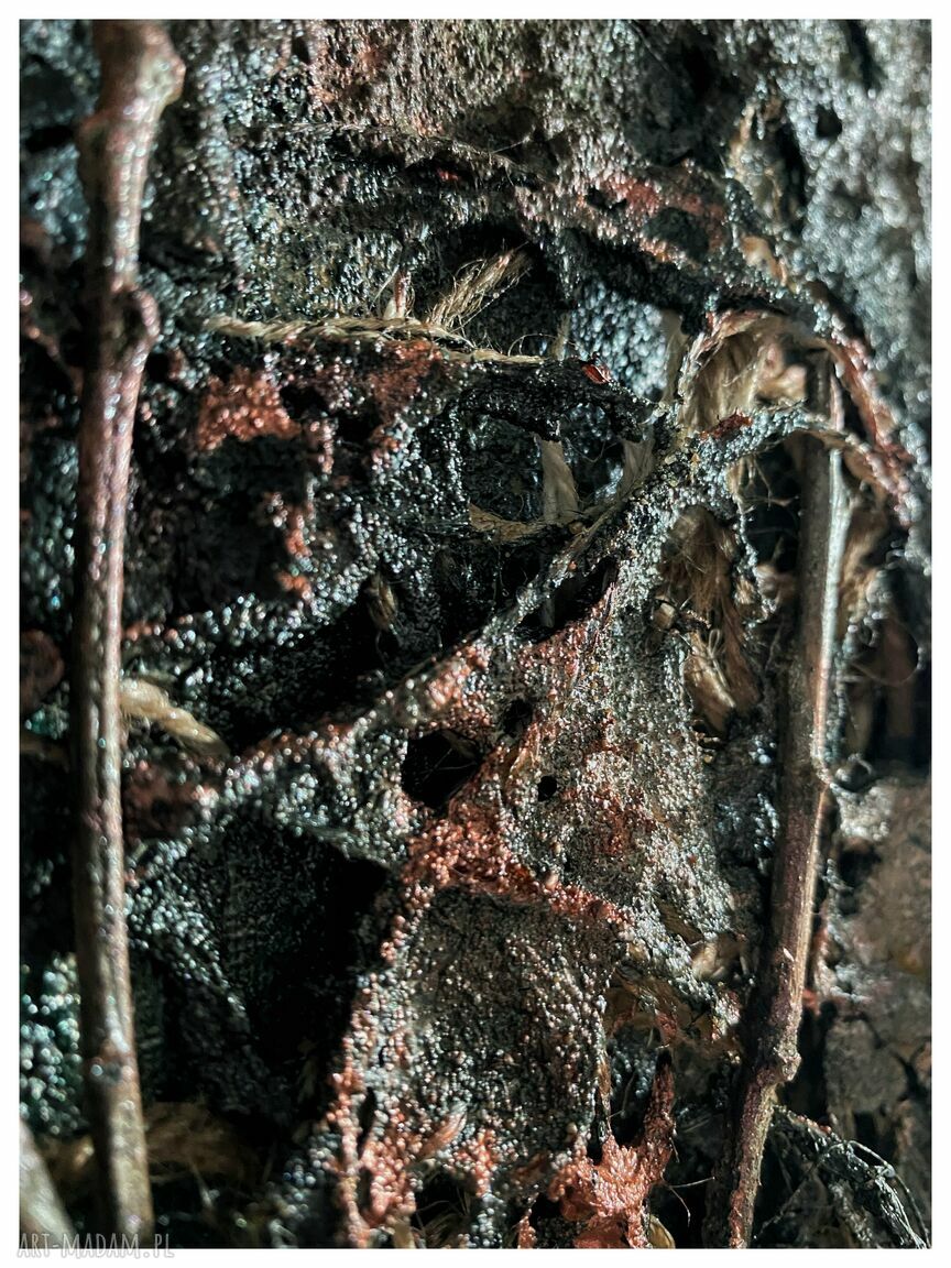 Struktury - Człowiek Drogi: obraz strukturalny 50x70x5 cm