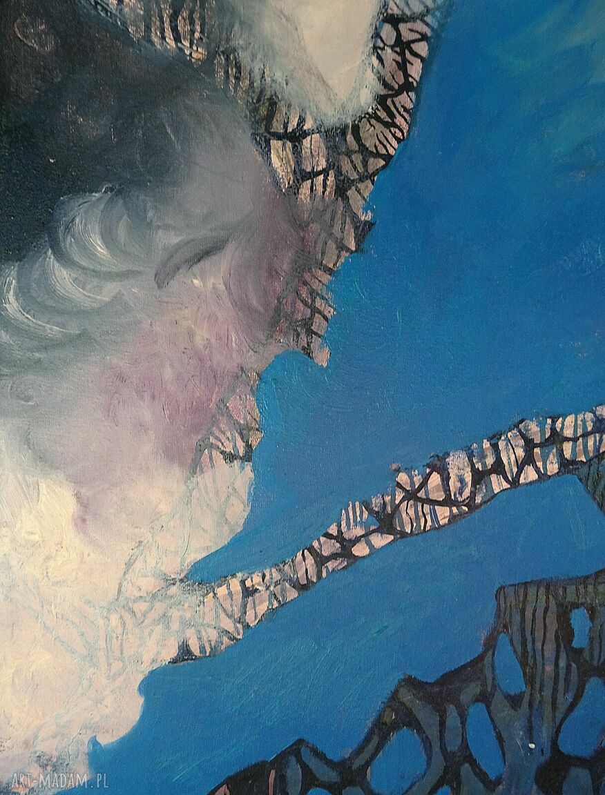 Surrealistyczny obraz ręcznie malowany wyjątkowy akcent do wnętrza