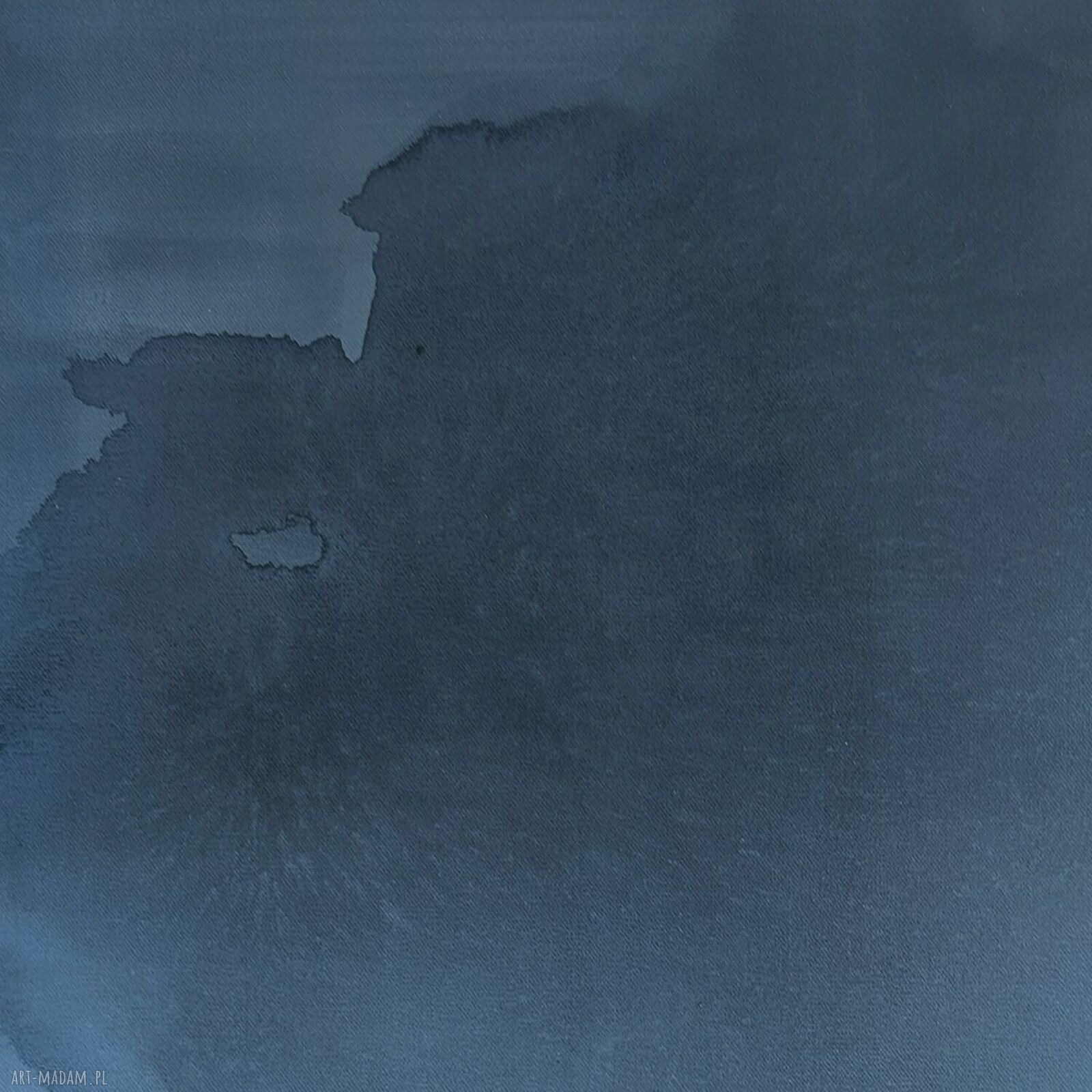 Obraz Synergia 3 - abstrakcja w chłodnych błękitach 80x60 w ramie z dębu