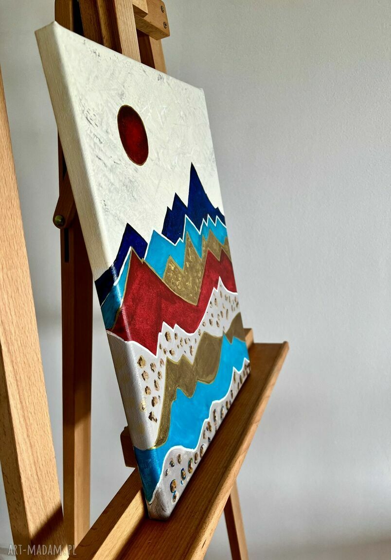 Obraz „Widok z Przekaźnika” - ręcznie malowany pejzaż gór 30x40 cm