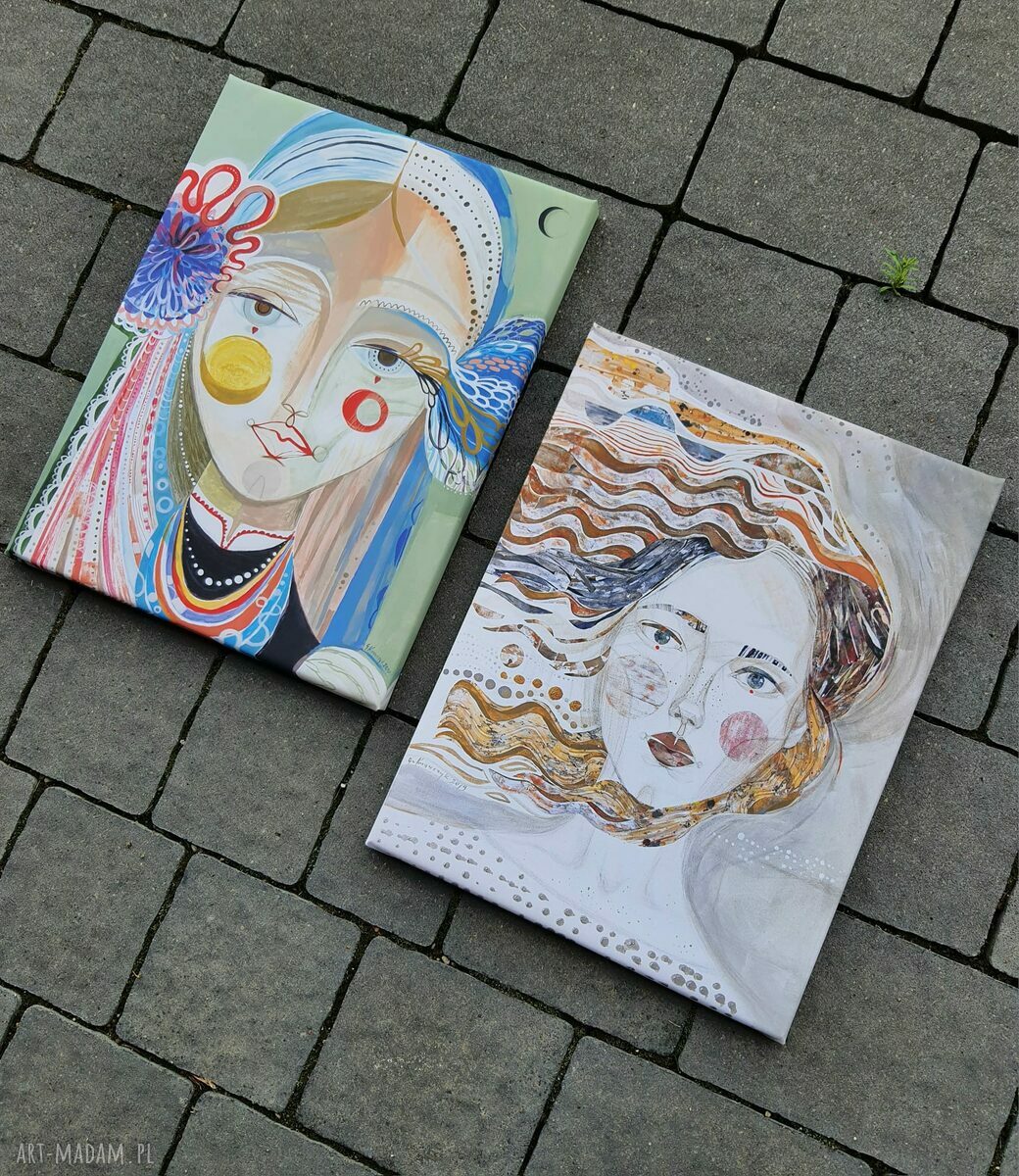 Obraz na płótnie 30x40 cm „Na wietrze” - kobiecy portret