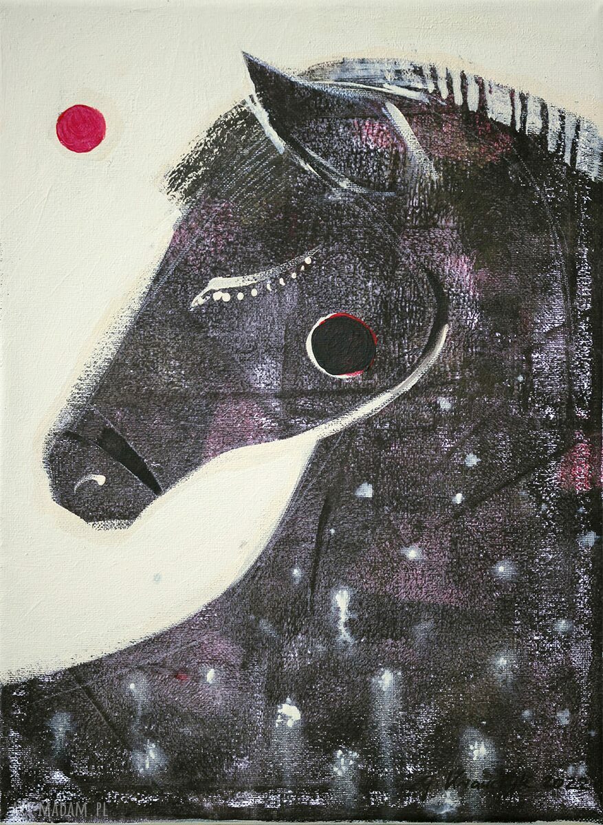 Obraz 50x70 cm - Konik na płótnie (matowy pigmentowy wydruk)