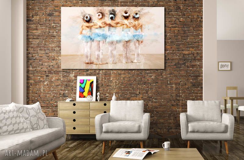 Obraz XXL Baletnica 12 - 90x50 cm na płótnie Canvas