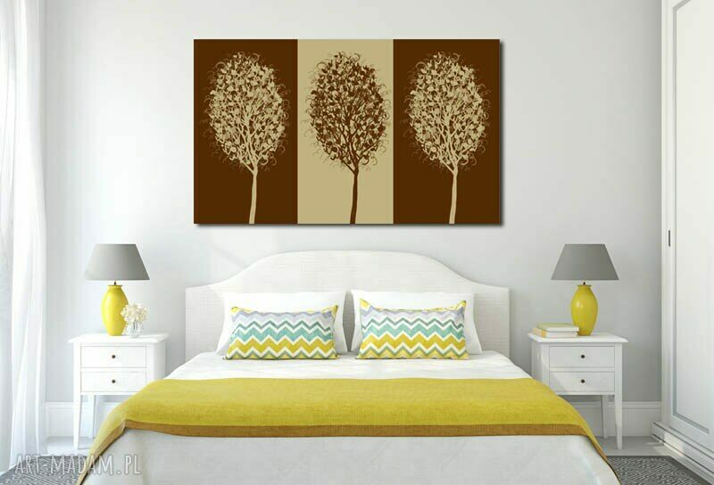 Obraz XXL Drzewo 11 120x70 cm - brąz i beż na płótnie Canvas