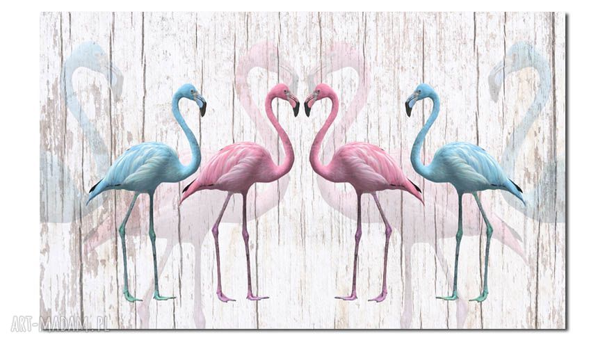 Obraz flamingi XXL 120x70 na płótnie Canvas FLAMING 5