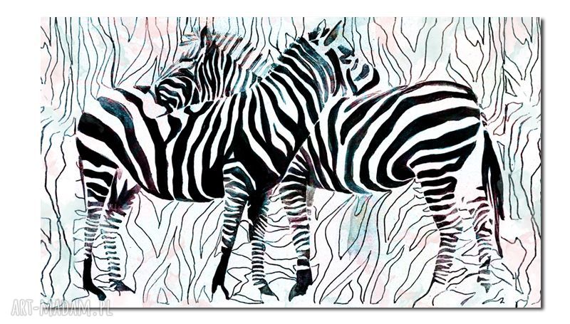 Obraz XXL Zebra 1 120x70 cm na płótnie loft - gotowy do powieszenia