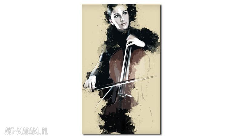 Obraz Kobieta 13 - 80x80 cm z czerwonymi ustami