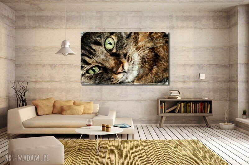 Obraz XXL KOT 2 120x70 cm - design na płótnie Canvas, gotowy do wieszenia