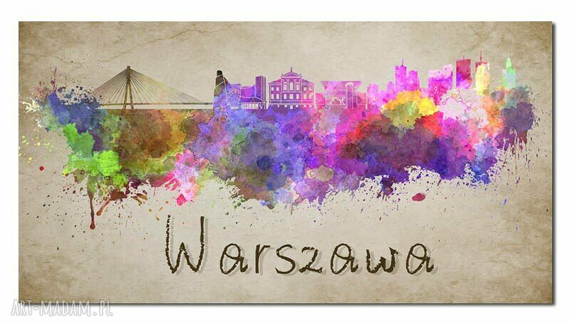 Obraz XXL Miasto Warszawa 120x70 cm na płótnie Canvas - gotowy do powieszenia