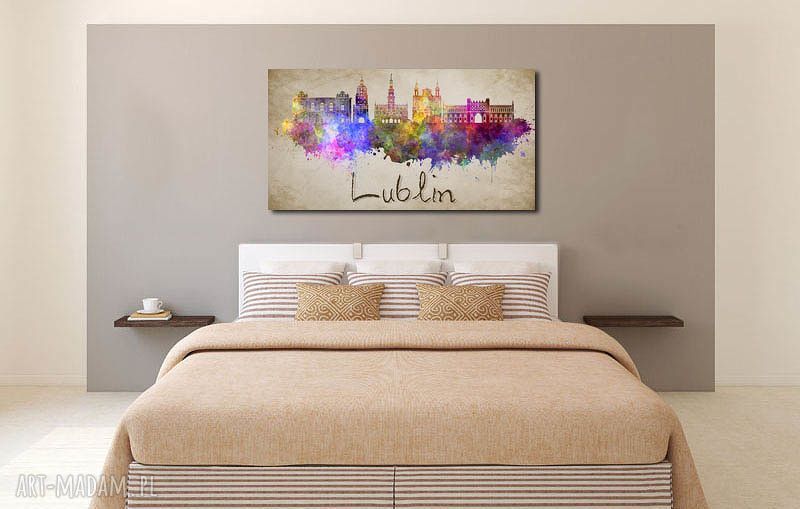 Nowoczesny obraz na płótnie XXL 120x70 cm - Miasto Lublin 1