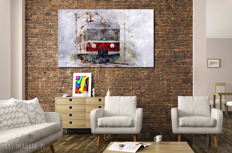 Obraz XXL Pociąg 1 120x70 cm - tramwaj na płótnie Canvas (gotowy do powieszenia)