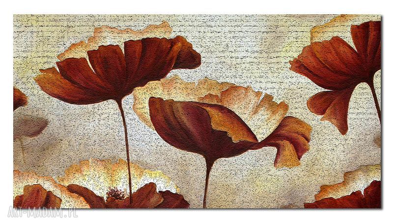 Obraz XXL Kwiaty 5 120x70 cm - czerwone i pomarańczowe na płótnie Canvas