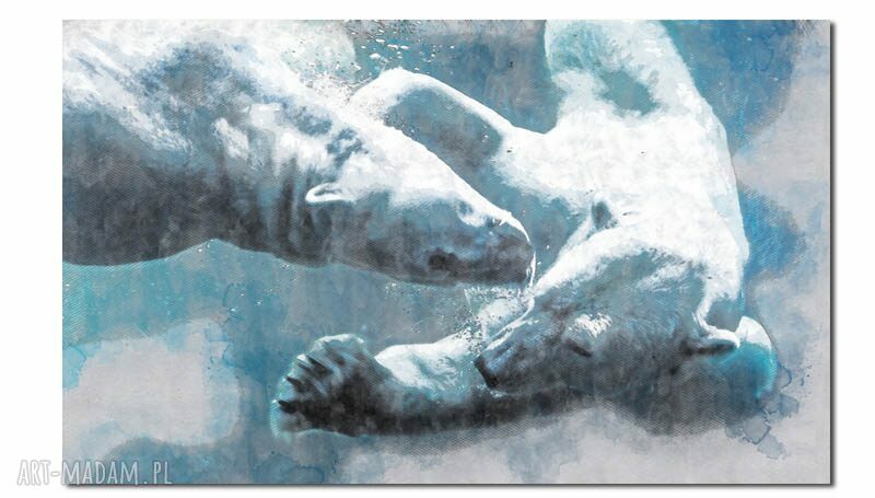 Obraz XXL Niedźwiedzie polarne 120x70 cm na płótnie Canvas - gotowy do powieszenia