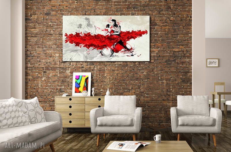 Obraz XXL TANCERZE 120x70 cm na płótnie - gotowy do powieszenia