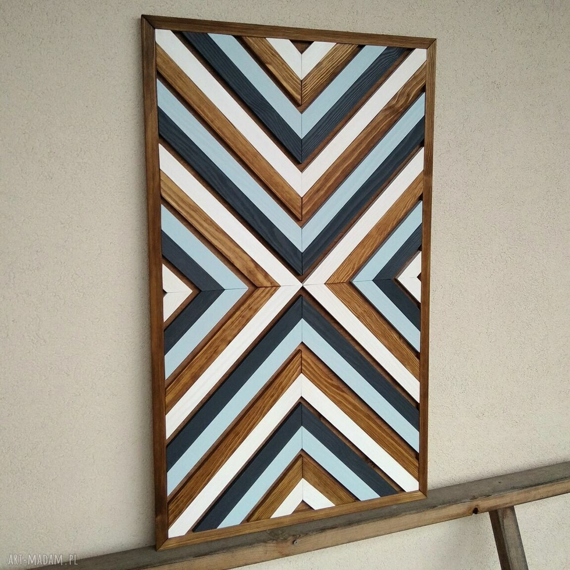 Obraz z drewna, dekoracja ścienna /103 - Quatro D/ 90 x 54 cm