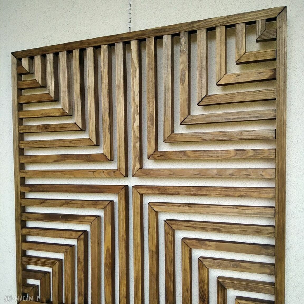 Obraz z drewna Jowita - dekoracja ścienna 70x70 gotowa do zawieszenia