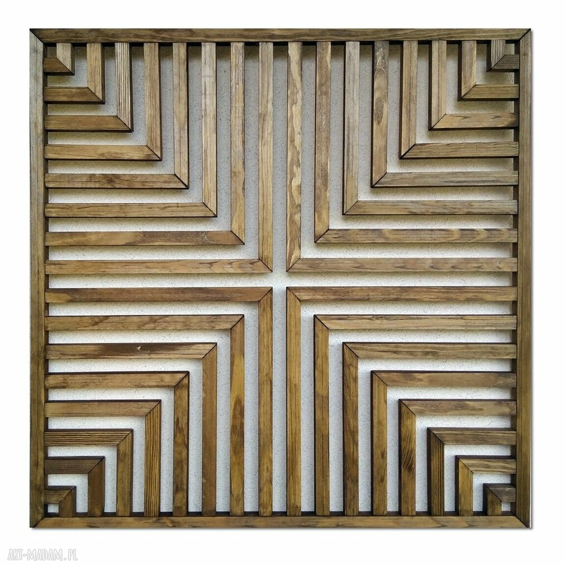 Obraz z drewna Jowita - dekoracja ścienna 70x70 gotowa do zawieszenia