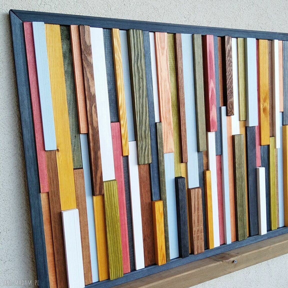 Obraz z drewna Montreal - dekoracja ścienna handmade 3D