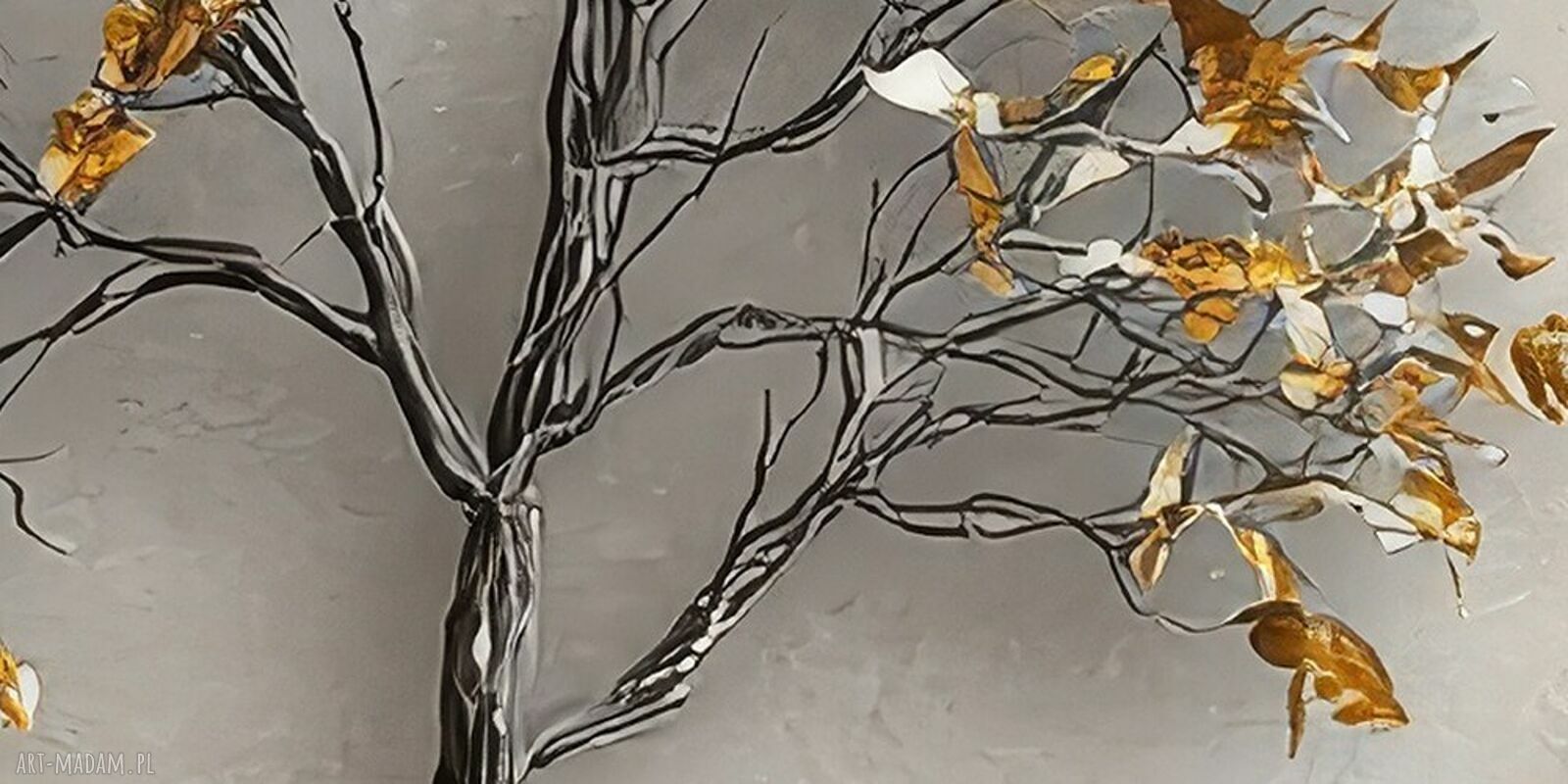 Obraz Złote Drzewa 25 na płótnie 120x80 cm
