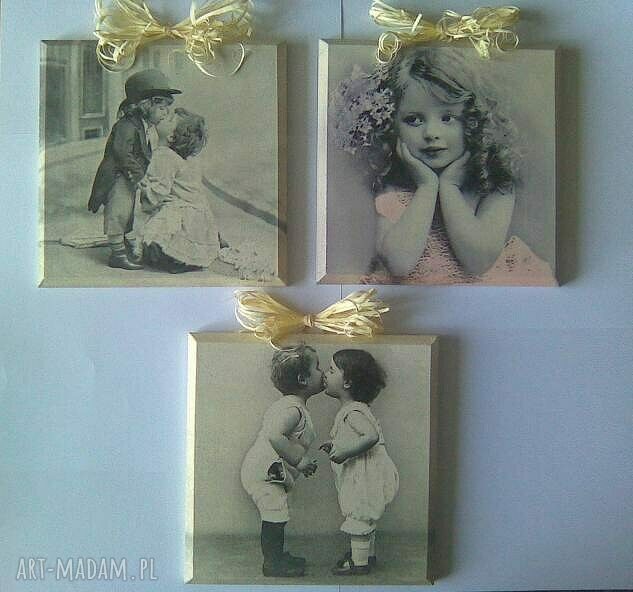 Obrazek decoupage Retro - "Mała Kokietka"