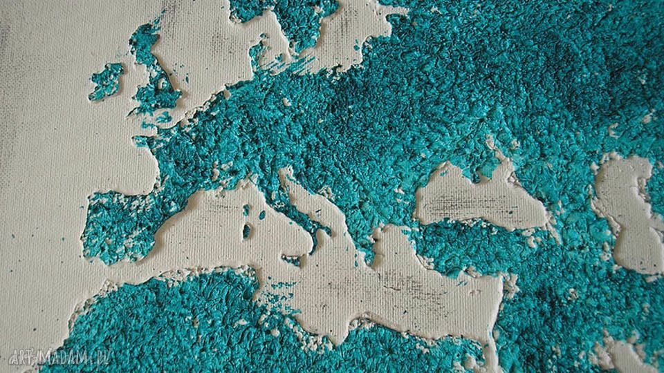obrazna płótnie MAPA ŚWIATA 3D - 06 - 126x70cm