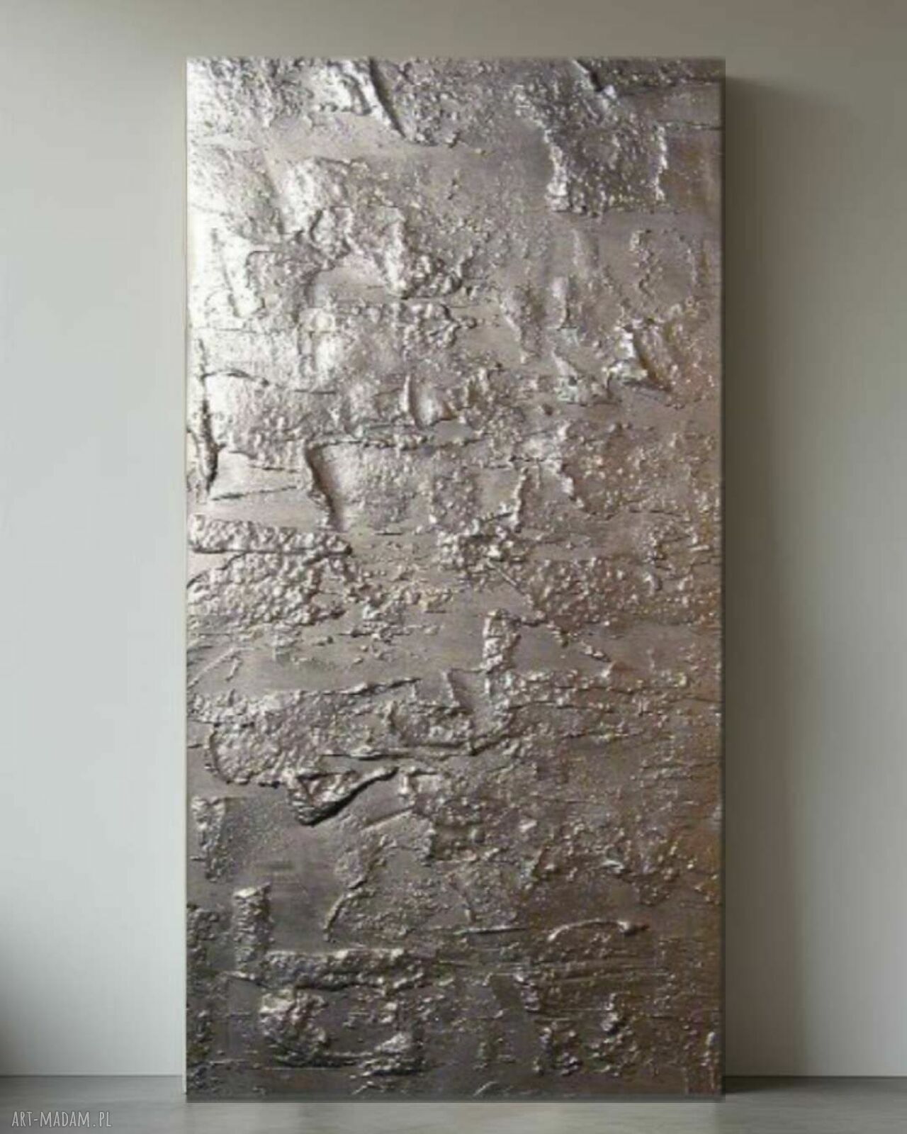 Obrazy do salonu - reliefy ścienne na płótnie wielkoformatowym 80x160 cm